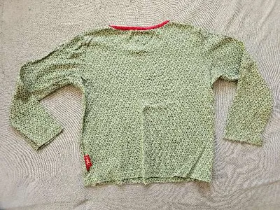 sigikid Langarmshirt Mädchen Gr. 128 Grün Vogel Stickerei Baumwolle