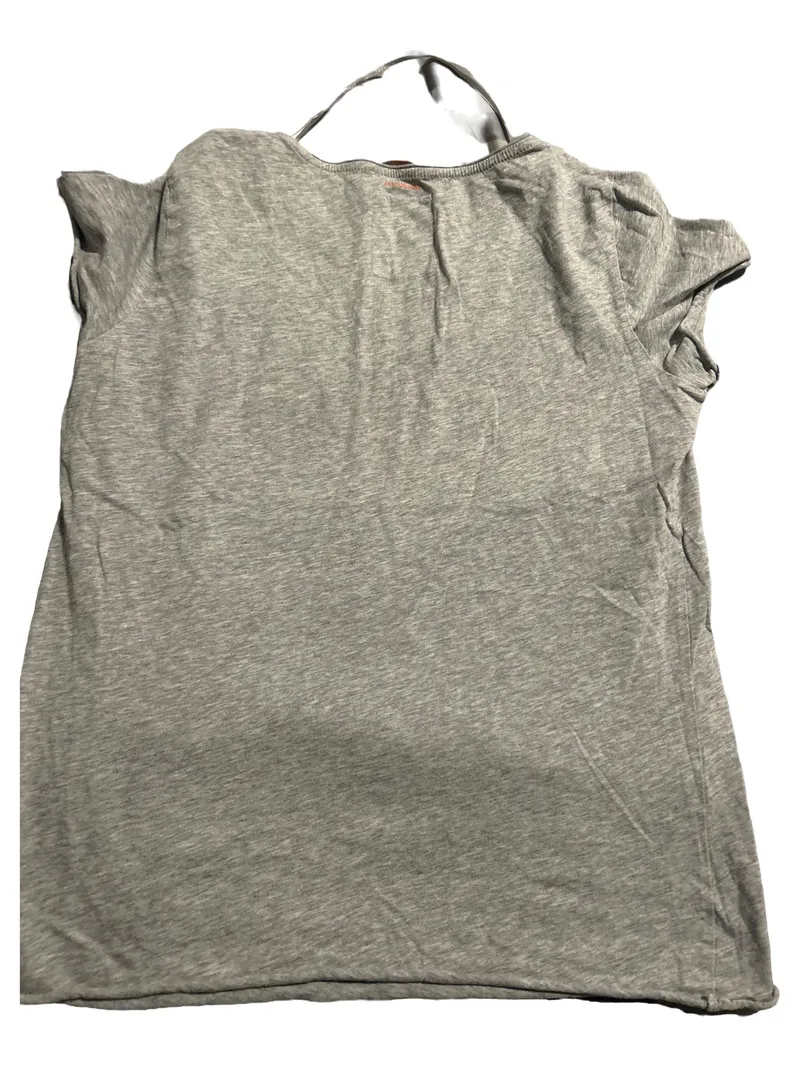 BOSS Orange Damen T-Shirt Gr. M grau O-Print Baumwolle Casual 2