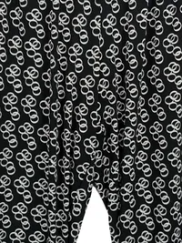 Ulla Popken Damen Stoffhose Gr. 50/5XL Schwarz Grafisch Freizeit 2