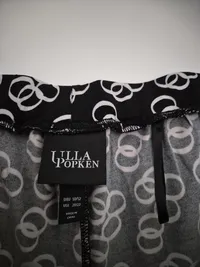 Ulla Popken Damen Stoffhose Gr. 50/5XL Schwarz Grafisch Freizeit 3