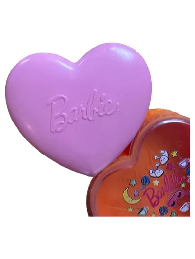Barbie Ankleidepuppe Casual Stoff Kunststoff Applikationen Blau 18cm
