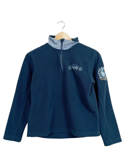 Equi-Thème Fleecepullover Kinder Gr. 164 Blau Reitsport Stickerei