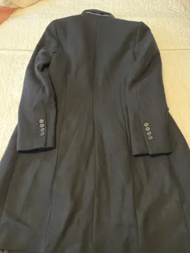 ZARA Woman Damen Mantel Wollmantel Schwarz Manteco Gr. XS 34