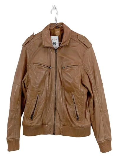 Gipsy Lederjacke Herren Bomberjacke Braun Echtleder Gr. M