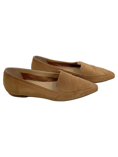 Aeyde Damen Slipper Loafer Wildleder Braun Gr. 36 Made in Italy