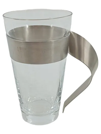 Villeroy & Boch Latte Macchiato Glas mit Edelstahl Henkel 300ml