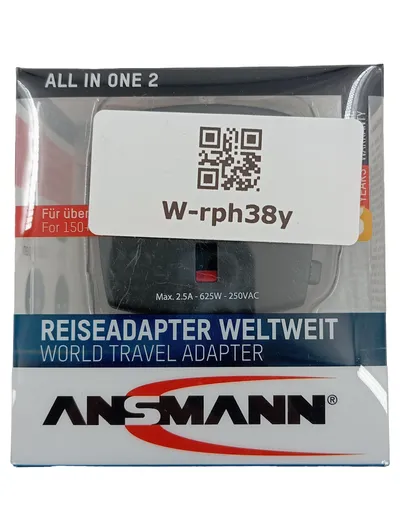 Ansmann Reiseadapter Weltweit All in One 2 Universal 150 Länder 625W Schwarz