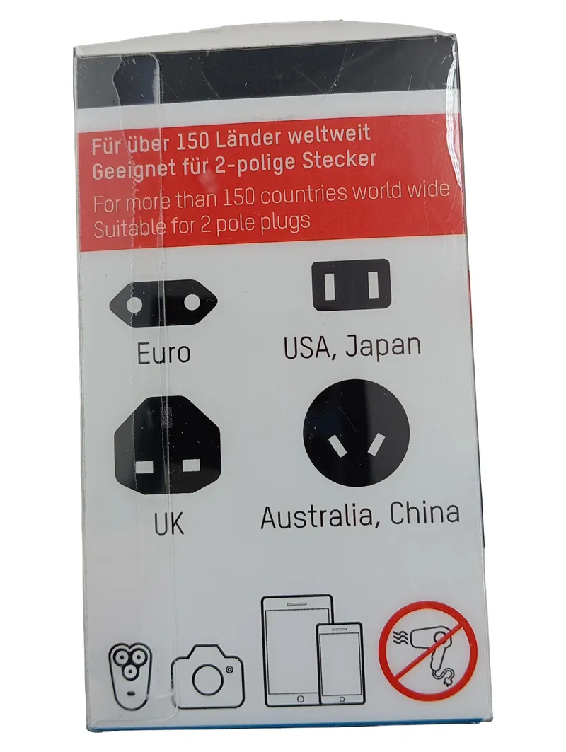 Ansmann Reiseadapter Weltweit All in One 2 Universal 150 Länder 625W Schwarz 3