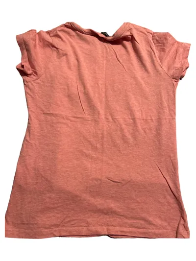GANT Damen T-Shirt Rosa Gold Logo Print Gr. XS 34 Baumwolle