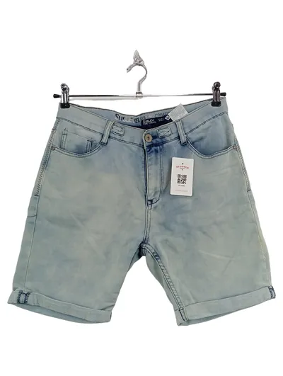 SUBLEVEL Herren Jeans Shorts Hellblau Gr. W32/48 Denim Bermuda