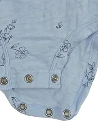 Carter's Baby Body Kurzarm Blumenmuster Blau Gr. 50 Neugeboren 2