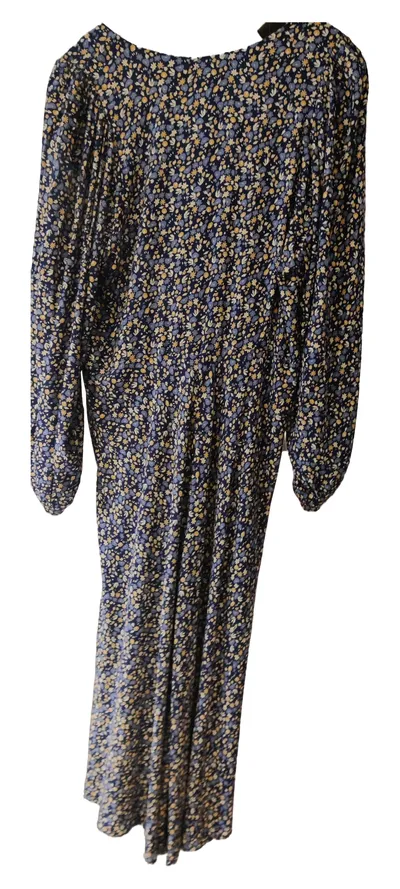 Tranquillo Damen Freizeitkleid Blumenmuster Langarm Blau Gr. 42 Viskose