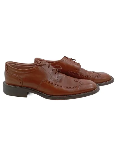 Lambretta Herren Schnürschuhe Brogue Leder Braun Gr. 41 Business Derby