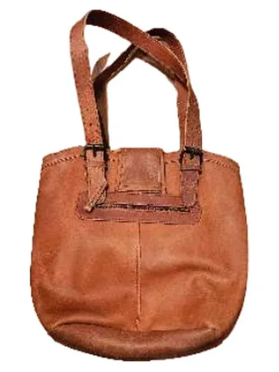 Gusti Leder Damen Leder Umhängetasche Braun Vintage Schultertasche 34x30cm