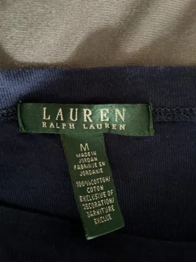 Lauren Ralph Lauren Damen T-Shirt Gr. 38/M Blau Casual Kurzarm