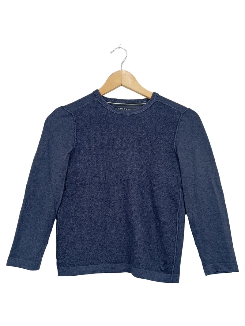 Marc O'Polo Herren Pullover Merino Extrafine Wolle Gr. M Blau Langarm 1