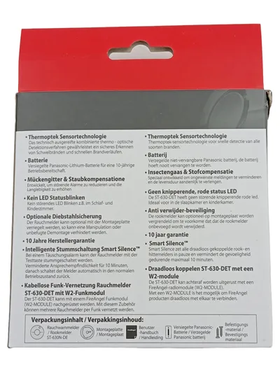 FireAngel ST-630-DET Rauchmelder P-Line Wi-Safe 2 10 Jahre Batterie Weiß