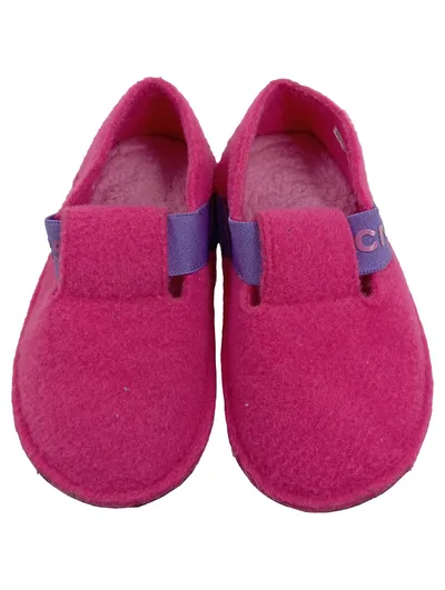 Crocs Kinder Hausschuhe Filz Pink Gr. 26 Classic Slipper Warm