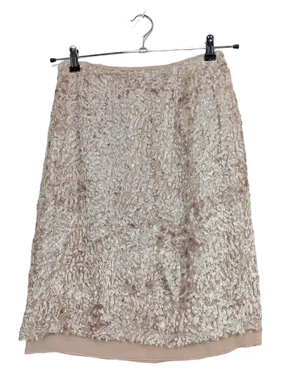 René Lezard Damen A-Linienrock Gr. 36 Beige Struktur Elegant
