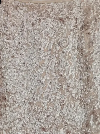 René Lezard Damen A-Linienrock Gr. 36 Beige Struktur Elegant