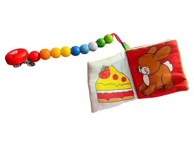 Heimess Stoffbuch mit Greifling Babybuch Fühlbuch Tiere bunt Clip