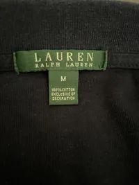 Ralph Lauren Damen Langarm Poloshirt Blau Gr. 38/M Wappen Logo 3