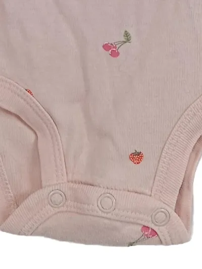 Carter's Baby Body Mädchen Gr. 56 NB Rosa Erdbeeren Kirschen Kurzarm
