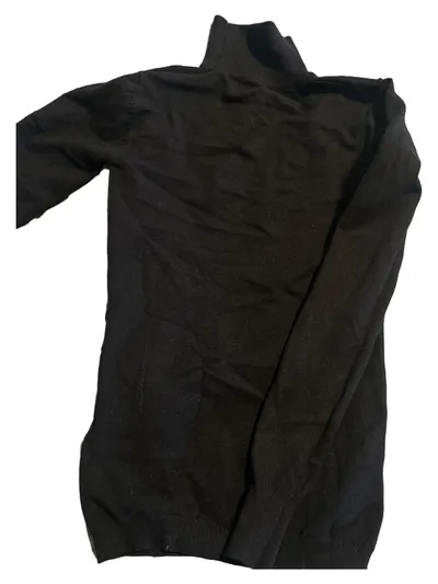 GUESS Damen Pullover Gr. 34/XS Schwarz Rollkragen Cut-Out Lochmuster Viskose
