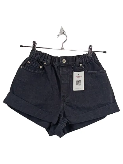 ASOS Design Damen Jeans Shorts Paperbag Schwarz Gr. 38 W29 Baumwolle