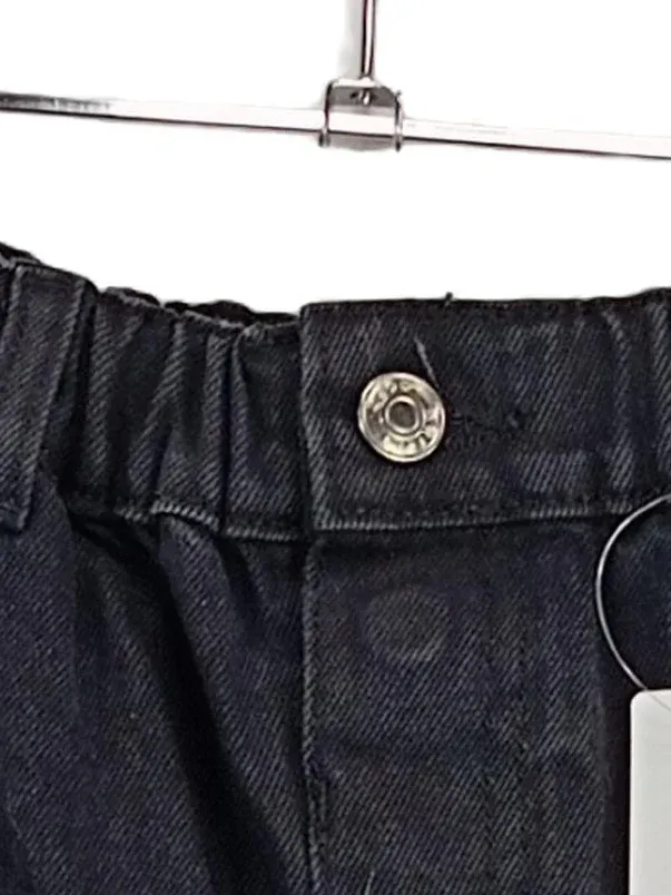 ASOS Design Damen Jeans Shorts Paperbag Schwarz Gr. 38 W29 Baumwolle 2