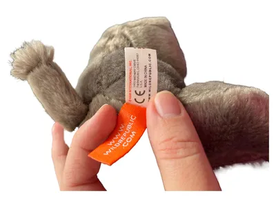 Wild Republic Elefant Kuscheltier Plüschtier Stofftier Grau 17 cm
