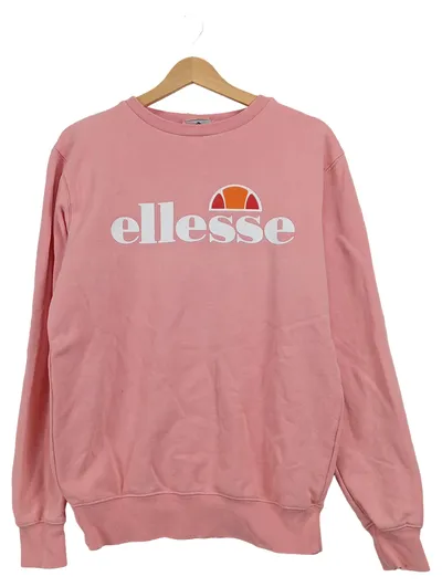 Ellesse Damen Pullover Sweatshirt Rosa Logo-Print Gr. M Casual