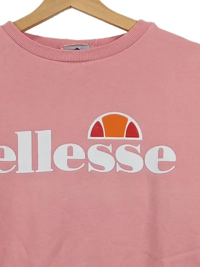 Ellesse Damen Pullover Sweatshirt Rosa Logo-Print Gr. M Casual