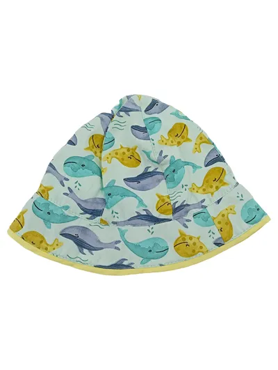 Maximo Baby Sonnenhut Wal-Motiv Gr. 45 Baumwolle UPF 15 Mehrfarbig