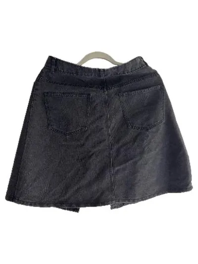 Noisy May Damen Jeansrock Gr. L/40 Grau A-Linie Knopfleiste