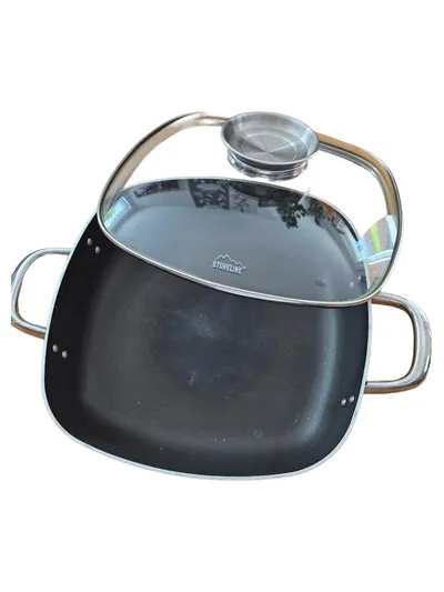 Stoneline Pfanne 27 cm Kunststoff Antihaft Bratpfanne Schwarz