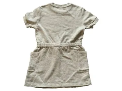 Chloé Mädchen Sweatkleid Gr. 6/116 Grau Gold Logo Stickerei