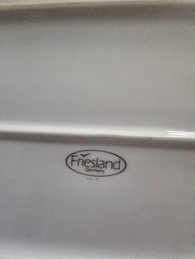 Friesland Servierplatte Porzellan Modern Grau Uni 19cm Breite Alltag