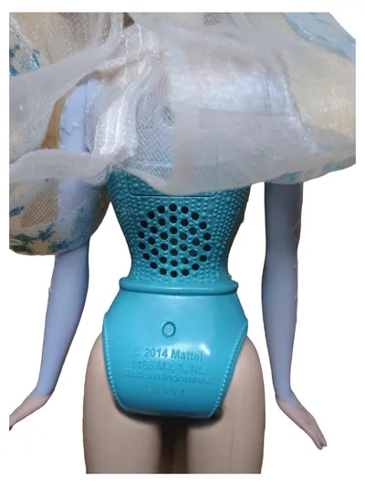 Disney Eiskönigin Elsa Ankleidepuppe Blau Stoff Kunststoff Glitzer 30cm
