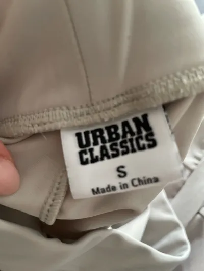 Urban Classics Damen Leggings Hose Sportlich Beige Gr. S