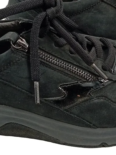 Gabor Damen Sneaker Low Grau Nubuk Reißverschluss Gr. 41 Comfort