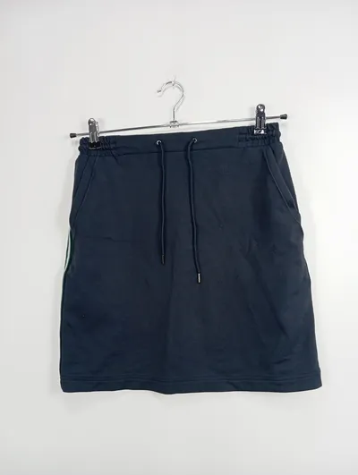 Comma Damen Sportrock Gr. 38 Blau Streifen Elastisch Casual