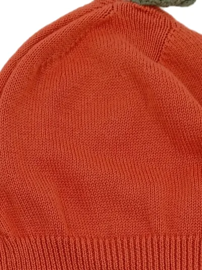Hust & Claire Baby Mütze Strickmütze Orange Baumwolle Blatt NEU