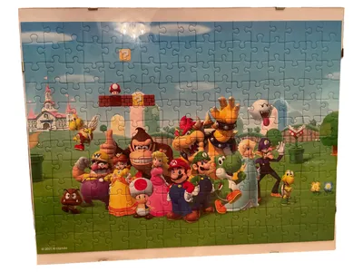 Nintendo Super Mario Puzzle gerahmt mit Bilderrahmen Wanddeko