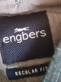 Engbers Herren Freizeithemd Kariert Kurzarm Regular Fit Gr. M Petrol Braun 5