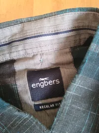 Engbers Herren Freizeithemd Kariert Kurzarm Regular Fit Gr. M Petrol Braun 6