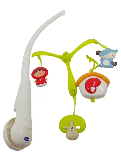 Chicco Baby Spieluhr Mobile Kinderwagen Kunststoff Hase Delfin Mehrfarbig