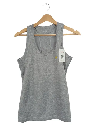 Danish Endurance Damen Tanktop Sportshirt Gr. M 38 Grau Racerback Fitness