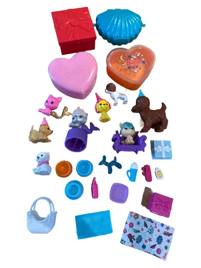 Barbie Spielfiguren-Set Hund Katze Zubehör Komplett Mehrfarbig Kinder