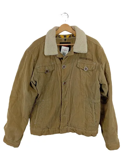 Rossignol Cordjacke Herren M Teddykragen Beige Vintage Sherpa